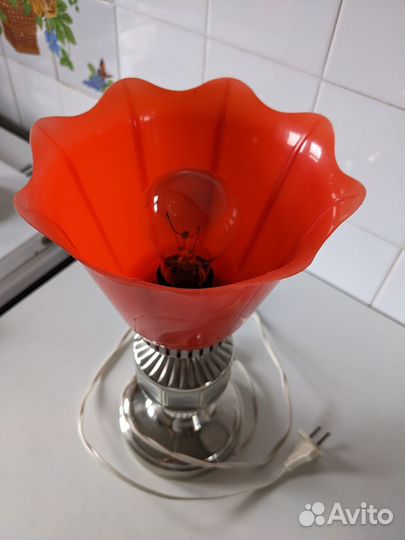 Красный светильник винтаж СССР