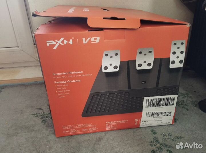 Игровой руль 900 градусов pxn v9