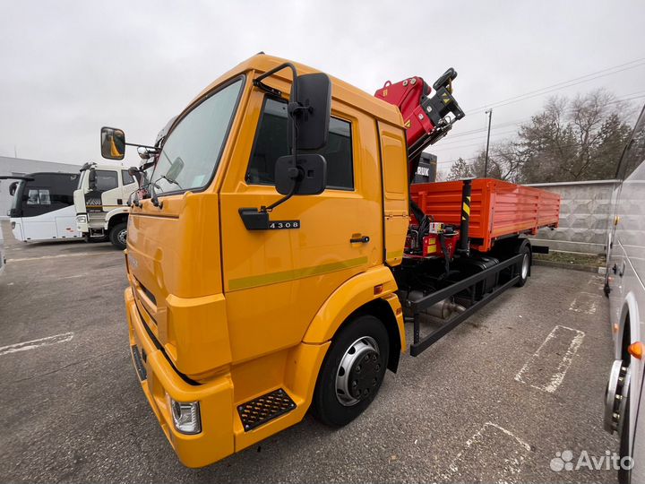 Бортовой грузовик КАМАЗ 4308-3084-69 с КМУ Инман, 2024