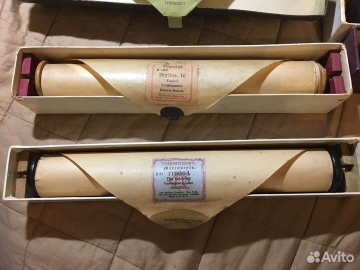 Антикварные ролики для пианолы