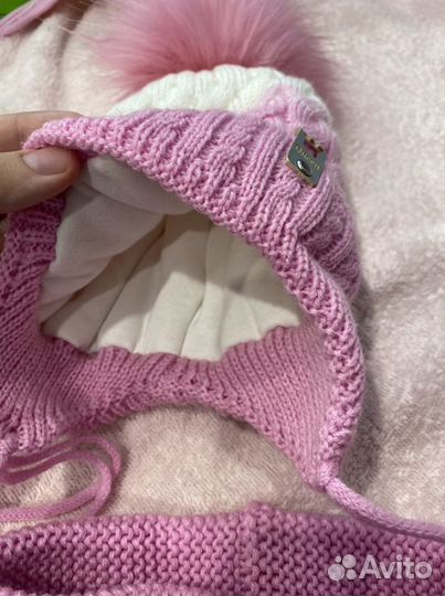 Новый Зимний комплект шапка и шарф детский