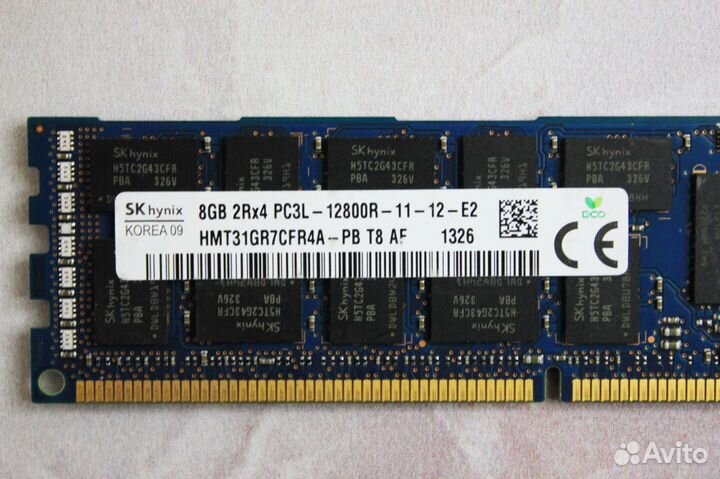 Oперативная пaмять DDR3L 8 GB 1600 MHz (серверная)