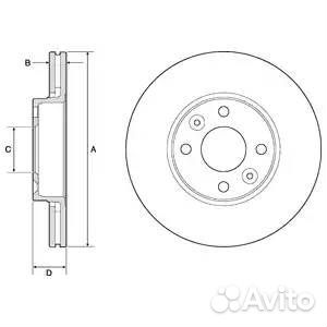 Диск торм. пер. вент.260x22 4 отв