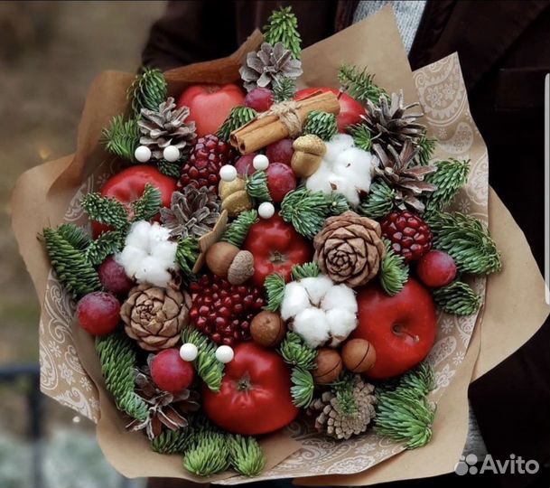 Новогодний съедобный букет