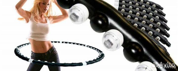 Утяжеленный массажный обруч с магнитами Bradex