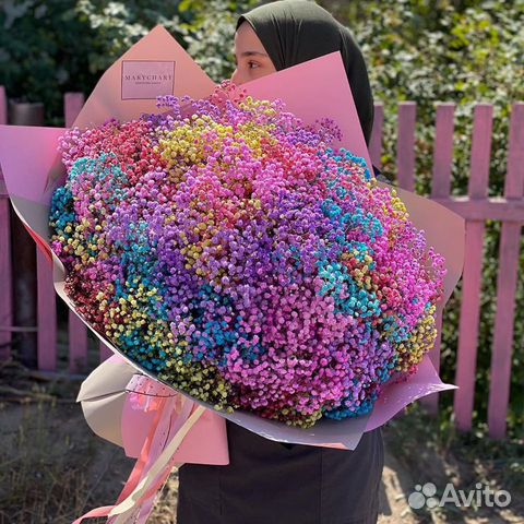 Доставка цветов по городу, нежная гипсофила