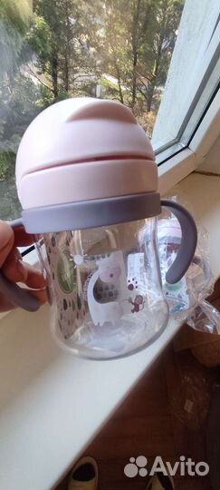 Поильник с трубочкой новый