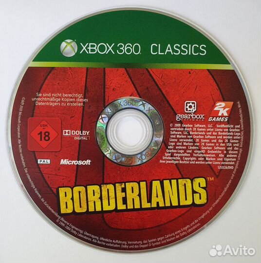 Xbox 360 Borderlands. Лицензия