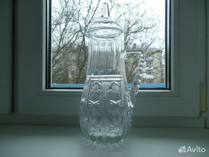 Графин со стаканами, хрусталь, винтаж