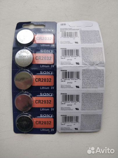 Новые батарейки CR2032 Panasonic/Sony