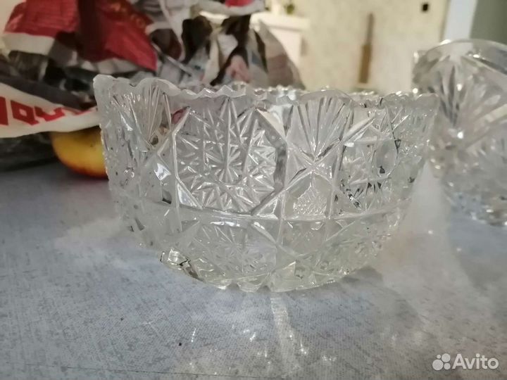 Салатница хрустальная СССР