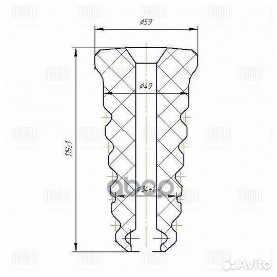 Отбойник амортизатора ford focus II (05) /mazda