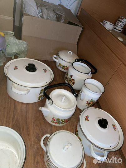 Кастрюля эмалированная посуда чайник