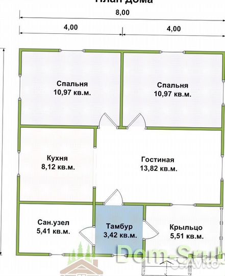 Киржач. Дома каркасный дк-30 (8х8). Строим в Срок