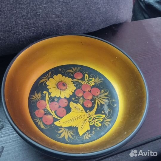 Сахарница деревянная хохлома