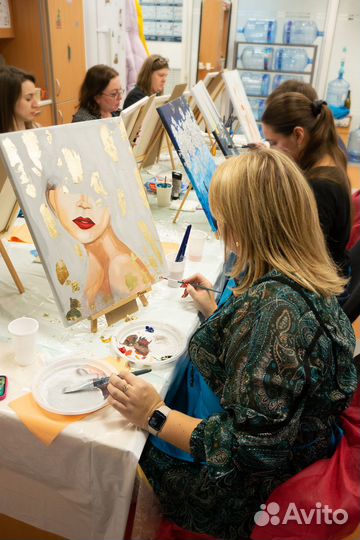 Мастер - класс интерьерная картина с поталью, арт