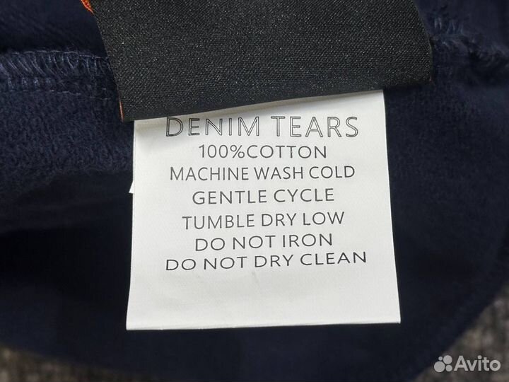 Худи denim tears синяя