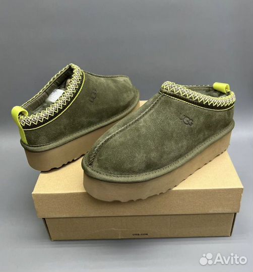 Ugg Tasman Slipper Tazz Platform Chestnut “Olive”