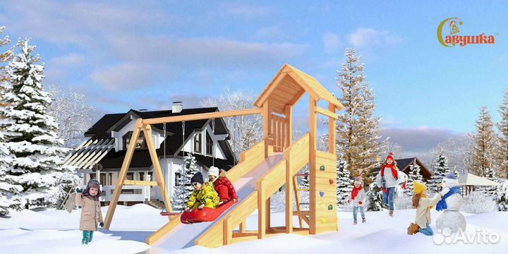 Детский игровой домик Савушка 4 сезона Мастер 8