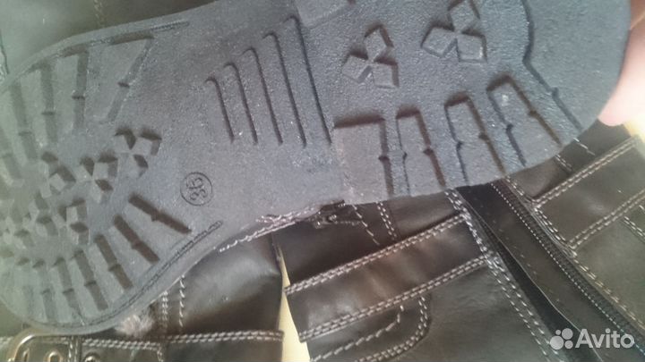 Сапожки осенние для девочки новые тёмно-синие 36 р