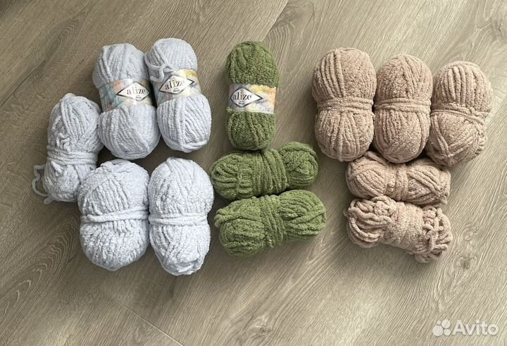 Плюшевая пряжа пакетом