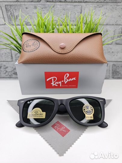 Очки Ray Ban Wayfarer 2140 Зеленое Стекло