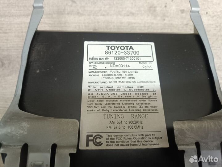 Магнитола Toyota Camry XV30 (2001—2006)