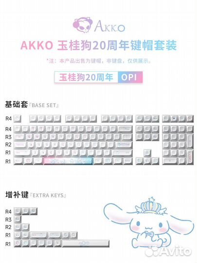 Кейкапы Akko Cinnamonoll OPI Set-20TH