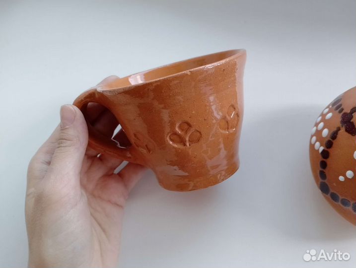 Ваза глиняная, кружка