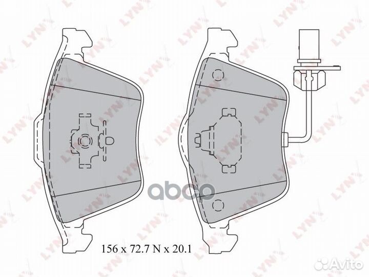 Колодки тормозные дисковые перед BD1217 LYN