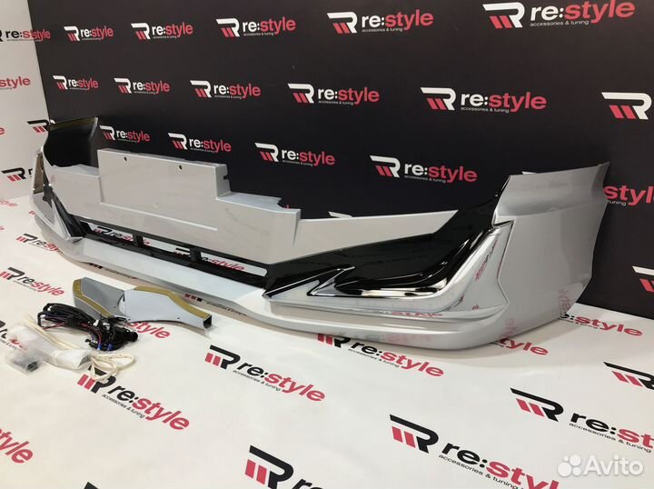 Юбка переднего бампера Toyota Land Cruiser Prado