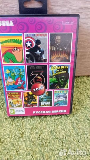 Картридж для sega 10в1