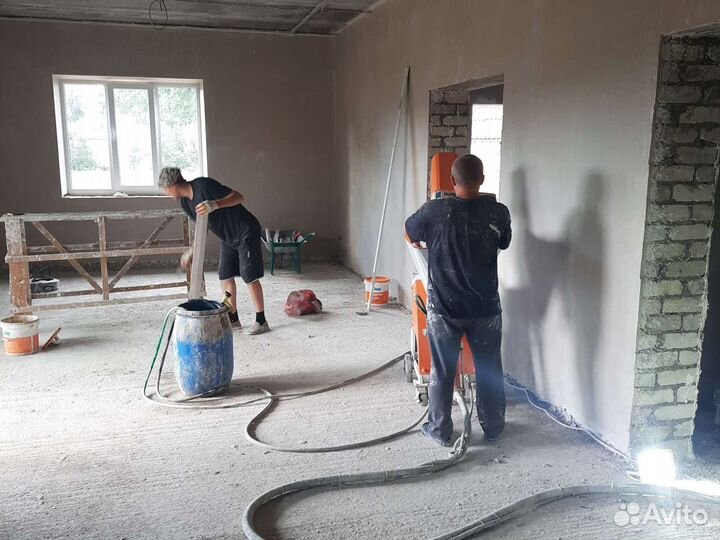 Машинная штукатурка стен