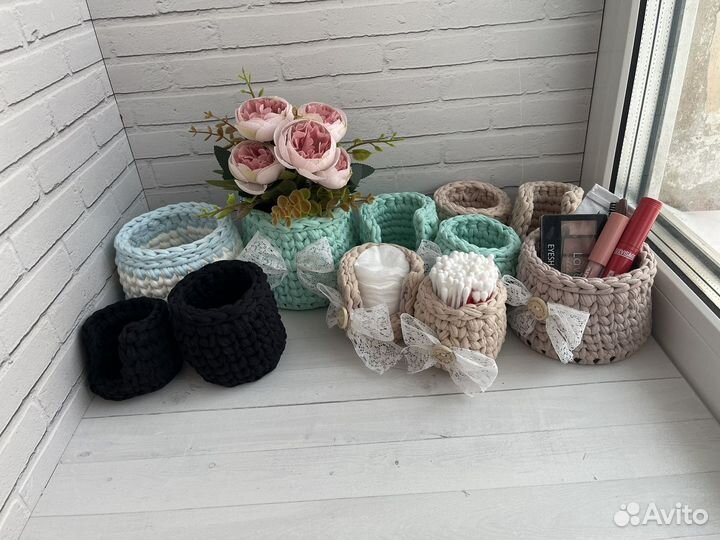 Корзина для хранения из трикотажной пряжи
