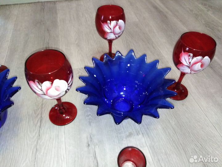 Посуда СССР цветное стекло цена за лот