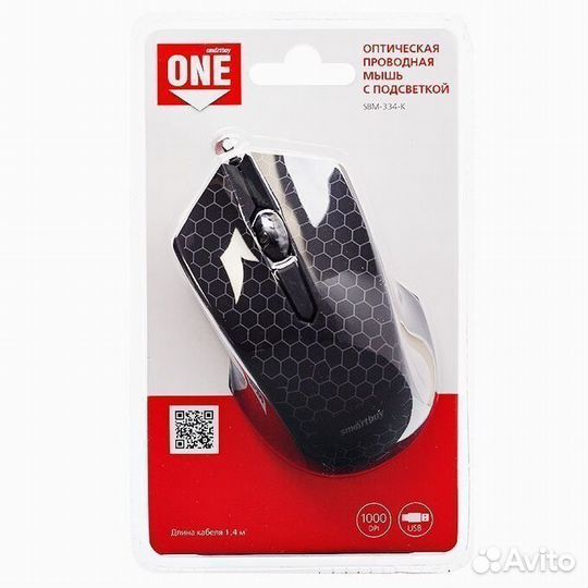 Мышь проводная с подсветкой Smartbuy ONE 334