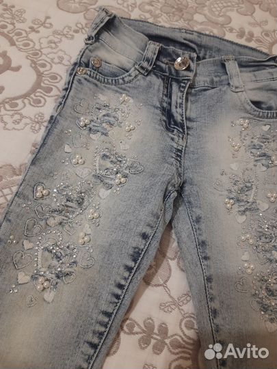 Джинсы для девочки 92