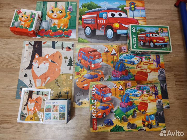 Пазлы для малышей, крупные детали