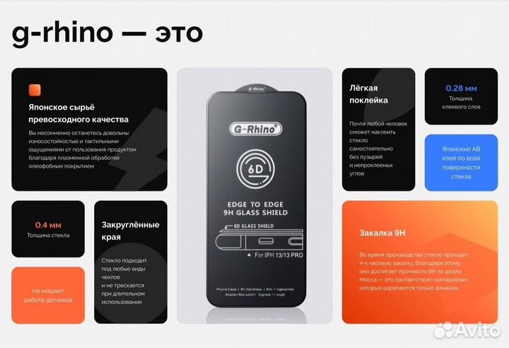Защитное стекло 6D G-Rhino для Oppo, OnePlus, Vivo