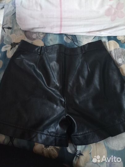 Шорты женские кожаные