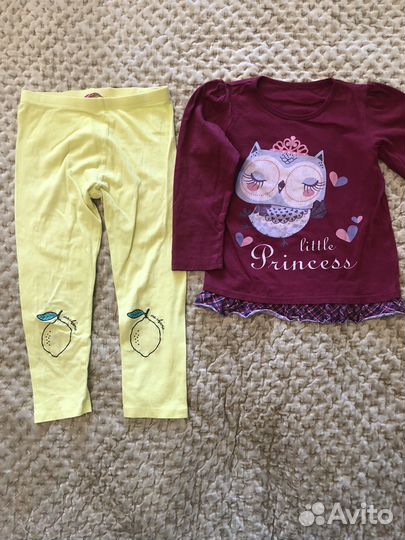 Одежда для девочки 4-5 лет рост 110-116см пакетом