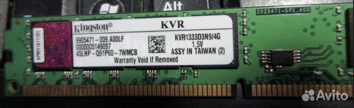 Память 4 Gb Kingston KVR1333N9/4G 1.5 V
