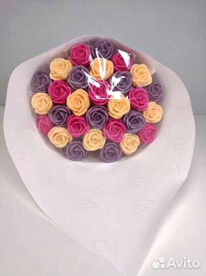 Букет - 29 Роз из Белого Шоколада