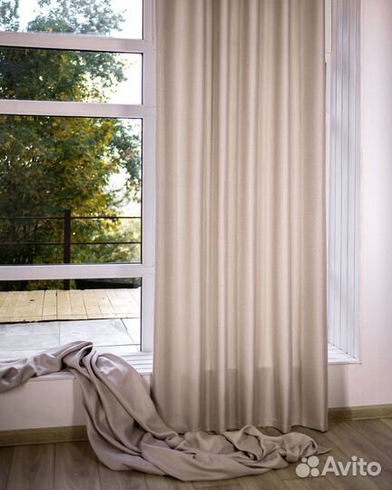 Комплект штор рогожка Орфей Миндальное искушение