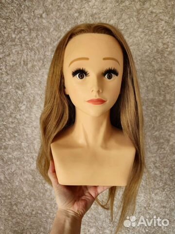 Голова манекен с натуральными волосами