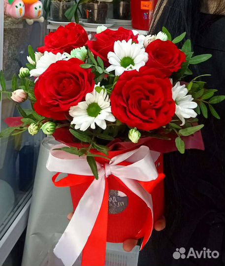 Букет цветов в коробке