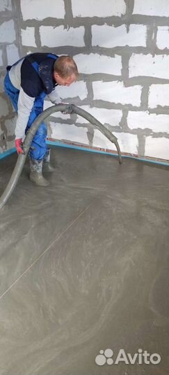 Стяжка пола, заливка теплых полов