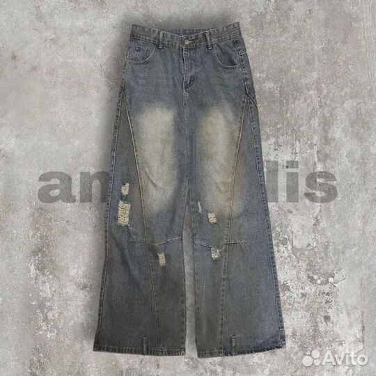 Bootcut flared jeans camo baggy jaded london type