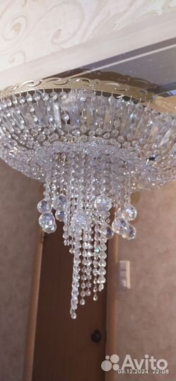 Люстра потолочная хрустальная