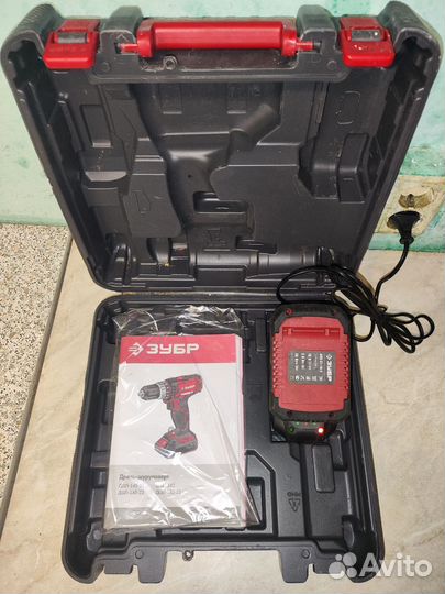 Дрель/шуруповерт зубр 18v 185-22